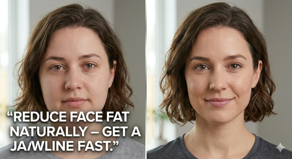 How to reduce face fat naturally before and after results
