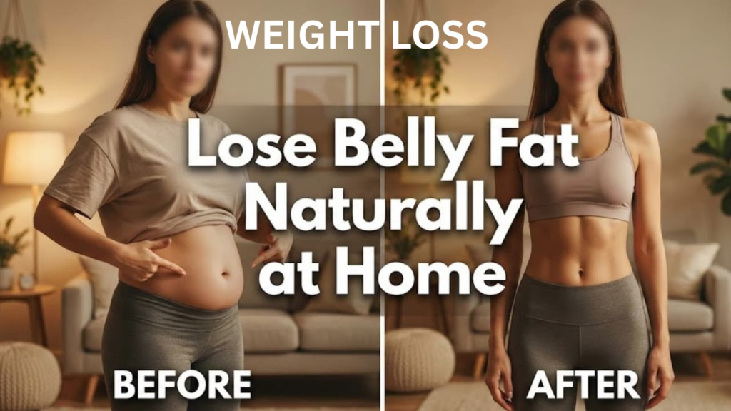 lose belly fat naturally at home before after transformation